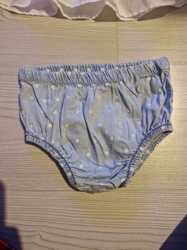 Kız Çocuk Beyaz Fırfırlı Kot Elbise - Görsel 2