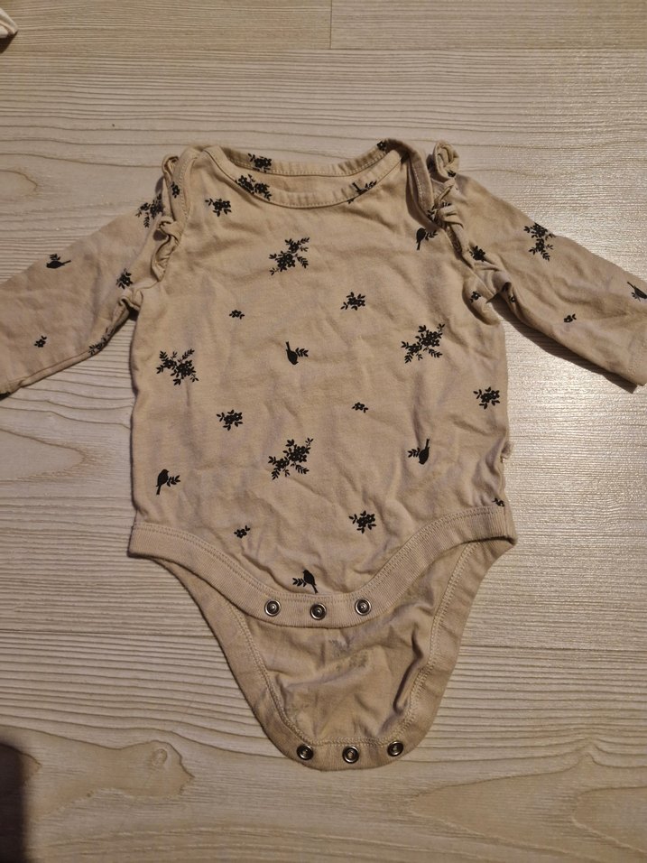 Uzun Kollu Bej Kız Bebek Body - Görsel 2