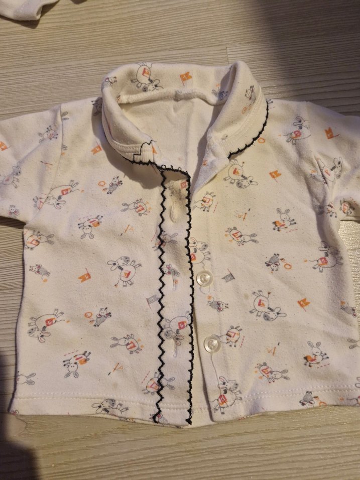 Beyaz Desenli Kız Bebek Pijama - Görsel 2