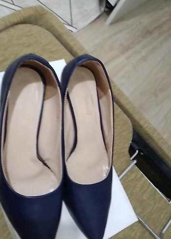 Klasik Lacivert Stiletto Topuklu Kadın Ayakkabı - Görsel 6