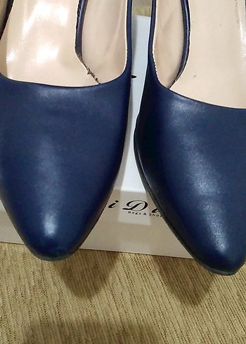 Klasik Lacivert Stiletto Topuklu Kadın Ayakkabı - Görsel 3