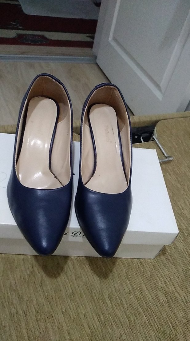 Klasik Lacivert Stiletto Topuklu Kadın Ayakkabı - Görsel 2