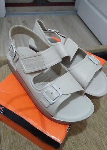 Erkek Beyaz Tokalı Kauçuk Sandalet - Görsel 6