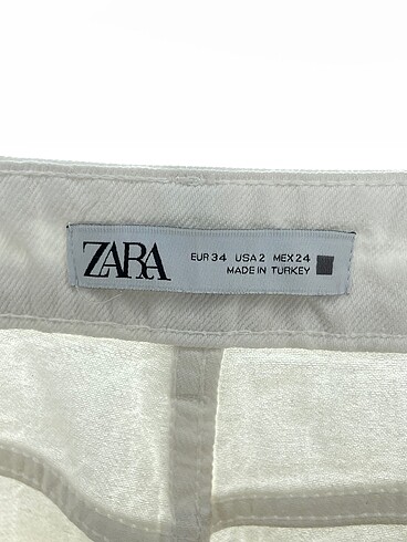 34 Beden beyaz Renk Zara Jean / Kot %70 İndirimli.