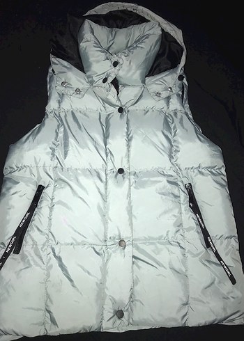 Çıtçıtlı mavi Kadın Şişme Yelek - Görsel 2