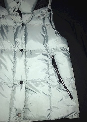 Çıtçıtlı mavi Kadın Şişme Yelek - Görsel 4