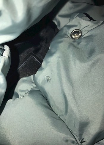 Çıtçıtlı mavi Kadın Şişme Yelek - Görsel 6