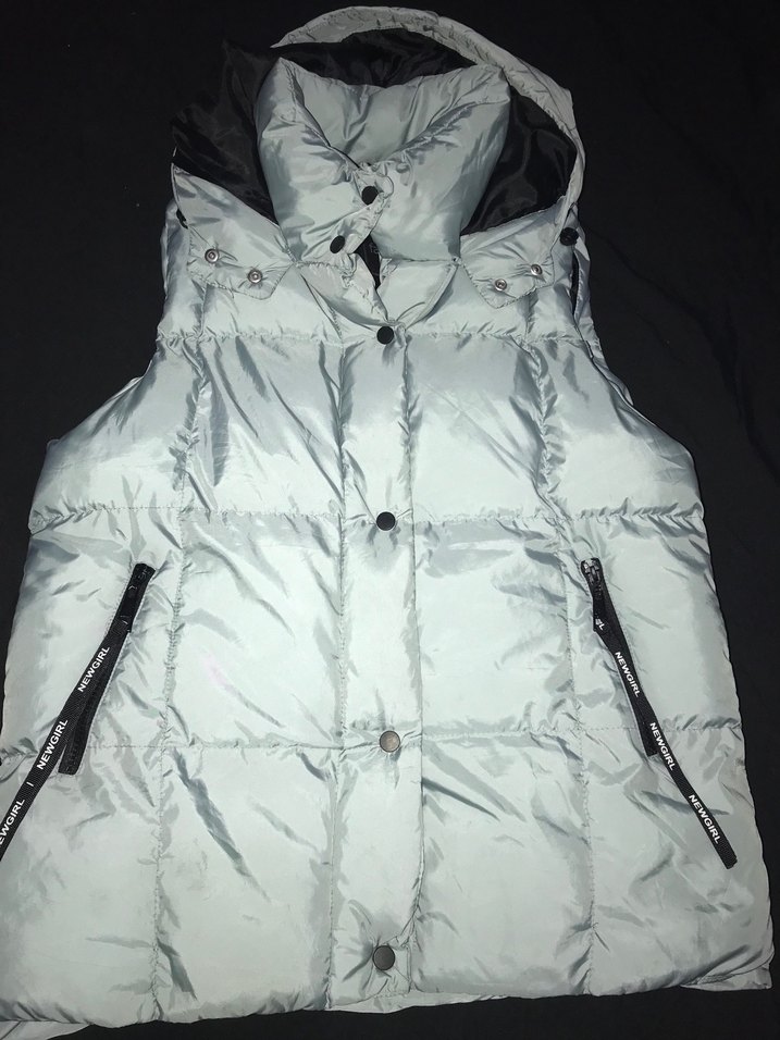 Çıtçıtlı mavi Kadın Şişme Yelek - Görsel 2