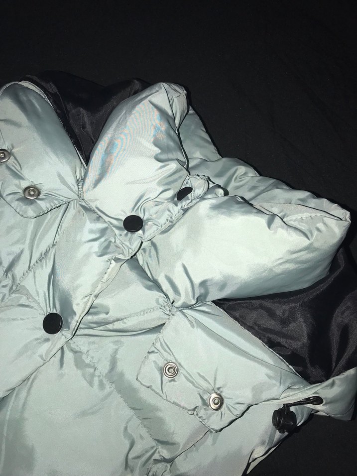 Çıtçıtlı mavi Kadın Şişme Yelek - Görsel 5