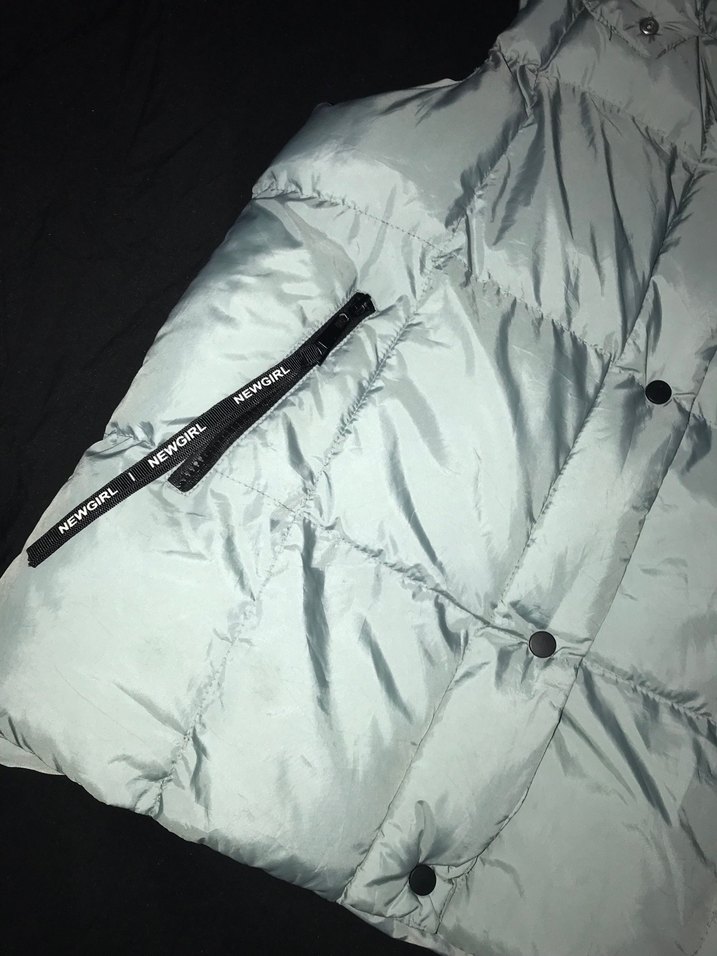 Çıtçıtlı mavi Kadın Şişme Yelek - Görsel 3