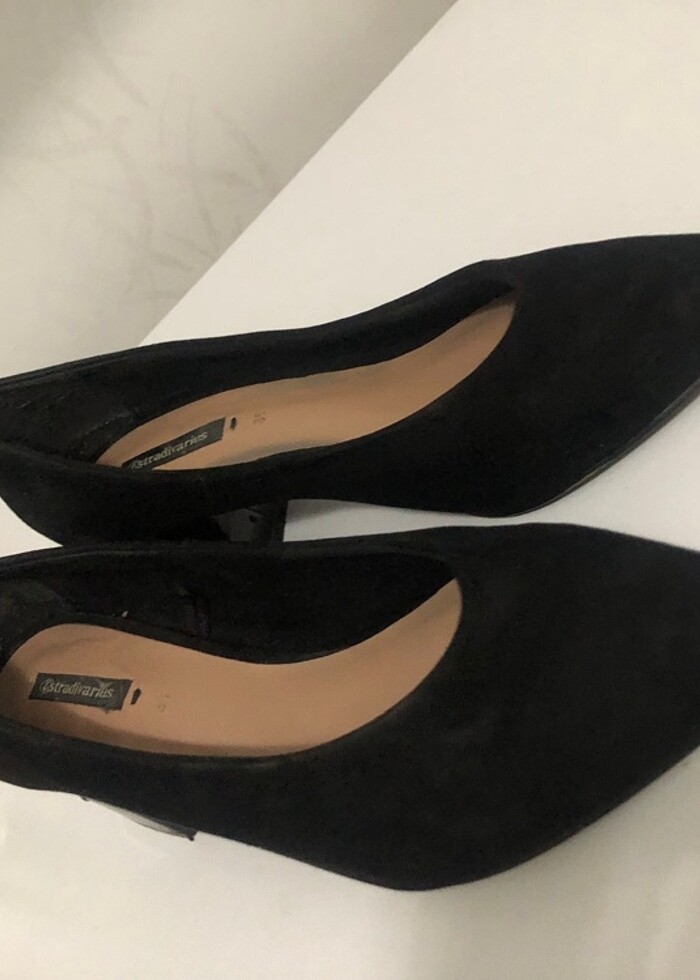 Dolgu topuklu süet  stiletto - Görsel 3