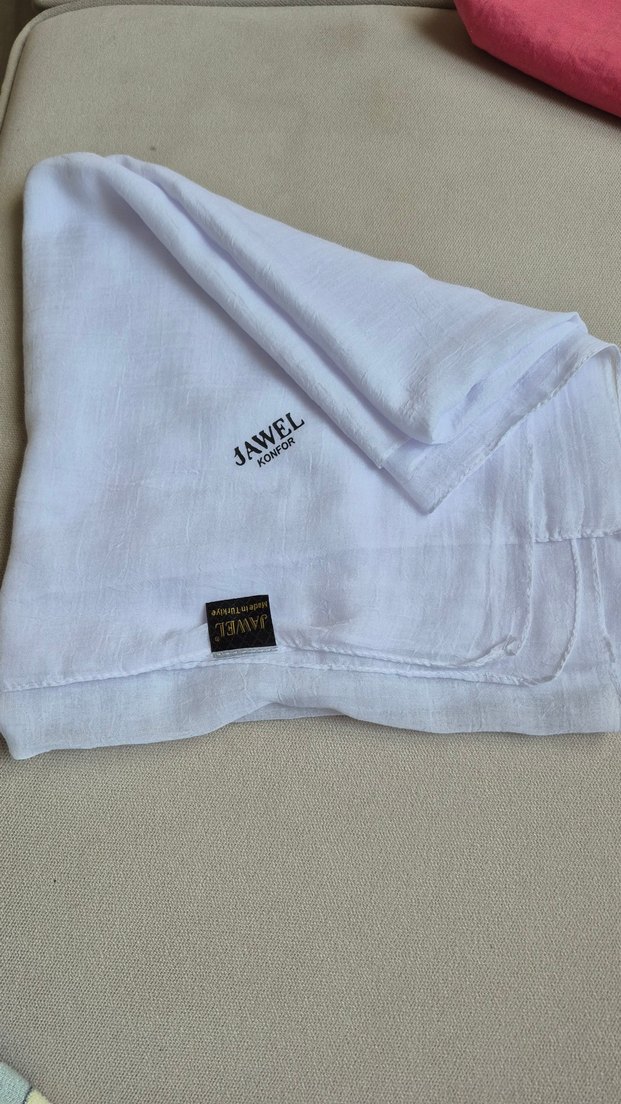 beyaz jawel konfor eşarp - Görsel 2