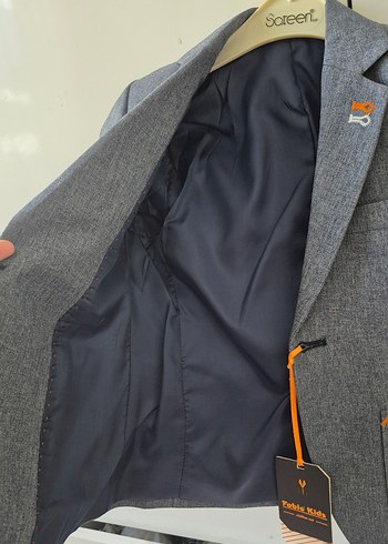 Gri Erkek bebek Çocuk blazer Ceket - Görsel 3