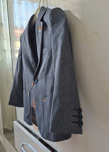 Gri Erkek bebek Çocuk blazer Ceket - Görsel 4