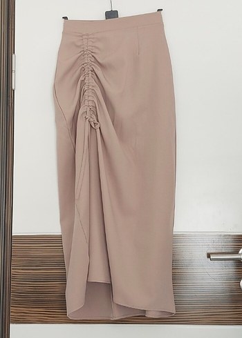 qarmacha burgu detaylı uzun etek - Görsel 2