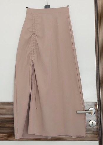 qarmacha burgu detaylı uzun etek - Görsel 3