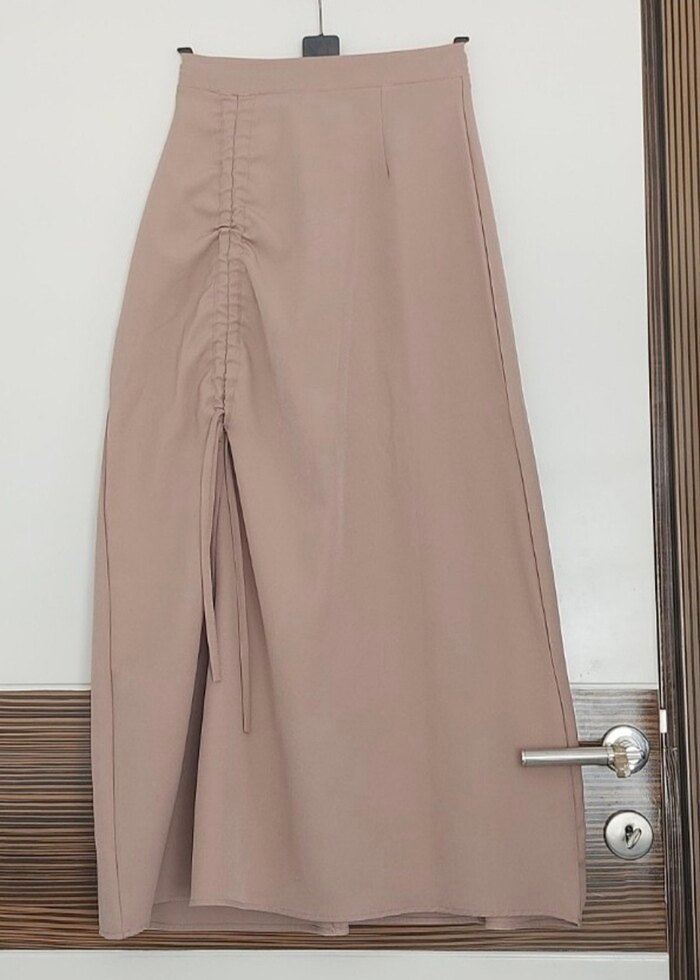 qarmacha burgu detaylı uzun etek - Görsel 3