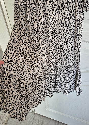 leopar Desenli Uzun gunluk tesrttur Elbise - Görsel 5