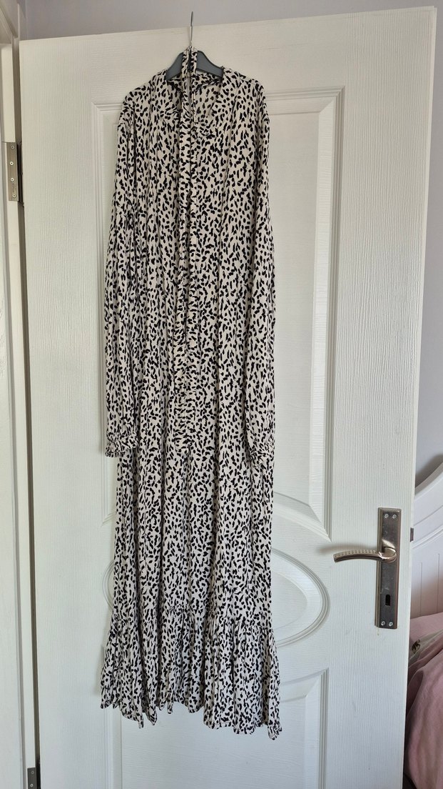 leopar Desenli Uzun gunluk tesrttur Elbise - Görsel 2