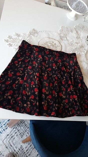 Kışlık kadife mini etek