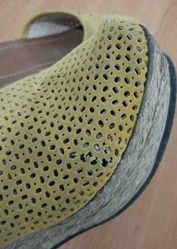 Hardal Sarı Dolgu Topuklu Kadın Terlik - Görsel 6