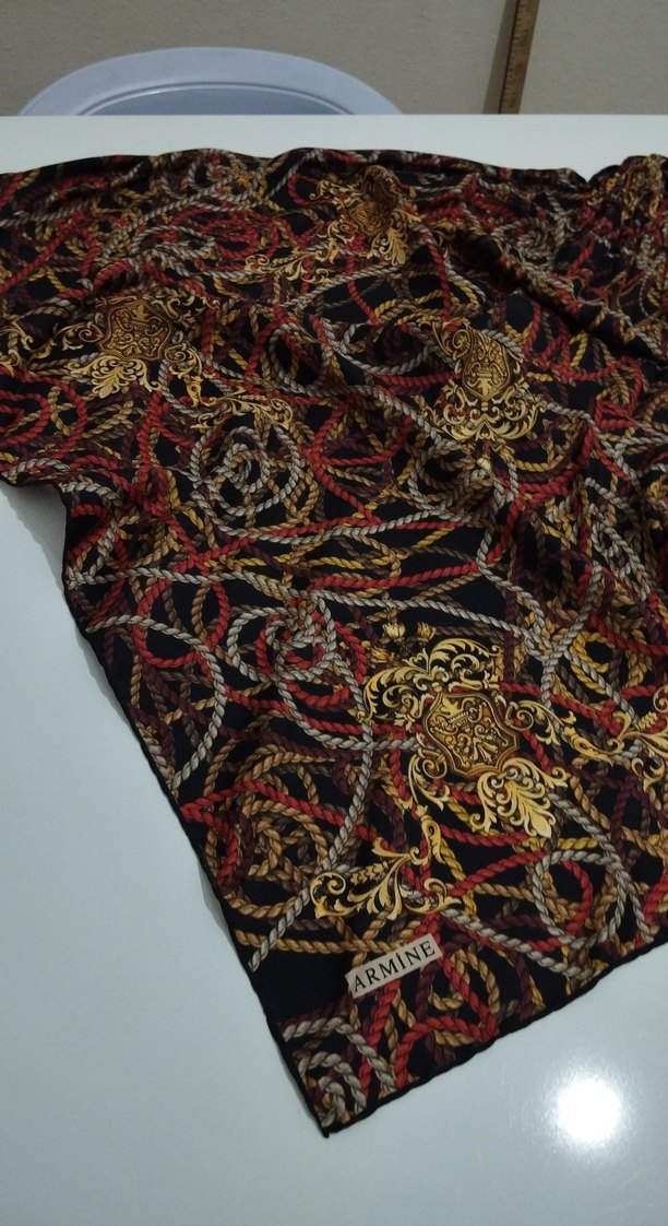 Yüzde yüz twil ipek eşarp - Görsel 5