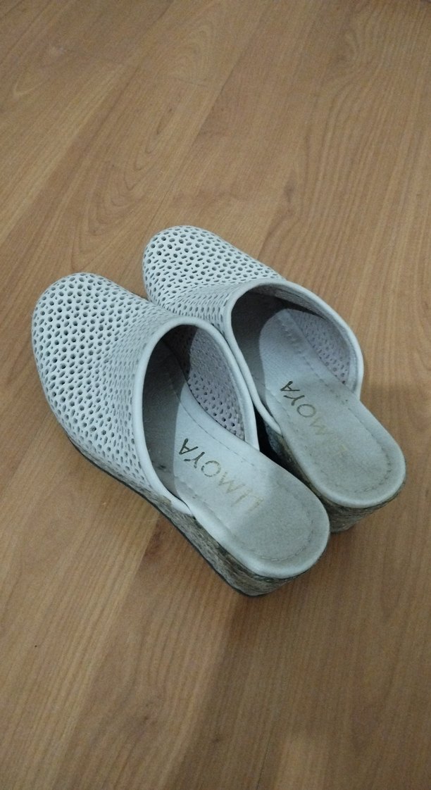 hakiki deri  pudra pembe dolgu topuk terlik - Görsel 2