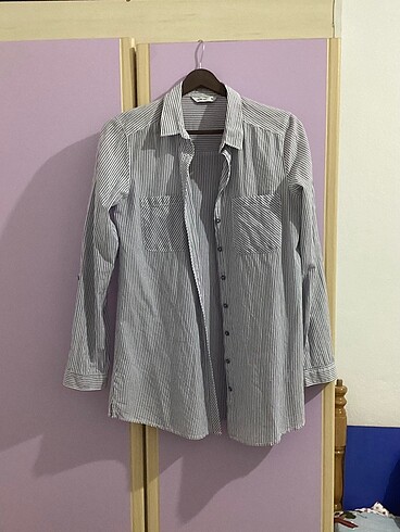 Çizgili Oversize Gömlek