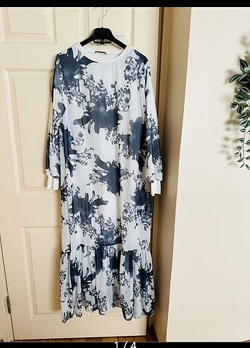 Ici astarli sifon elbise