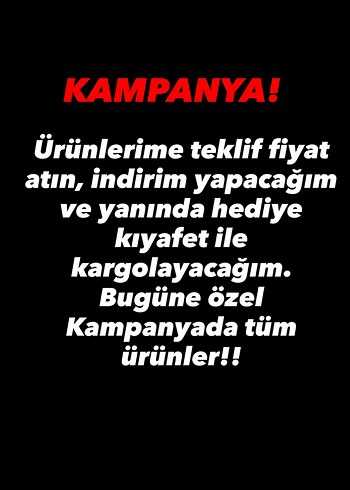 Teklif fiyat gönderin indirim yapacağım