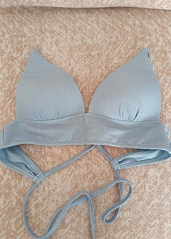 Mavi Pastel İnce Askılı Bikini Üstü - Görsel 2