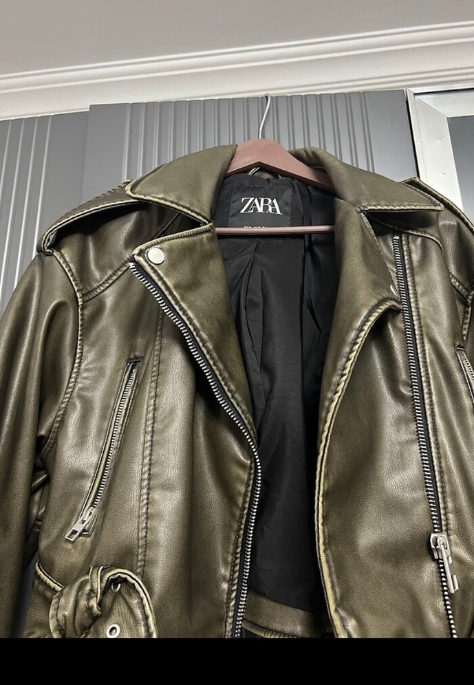 Zara deri ceket - Görsel 2