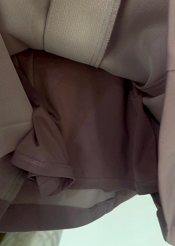 Piliseli V Yakalı Pembe Mini Elbise - Görsel 4