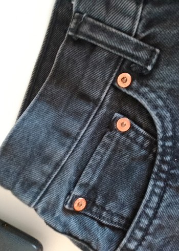 Siyah Kadın Denim Mini Etek - Görsel 6