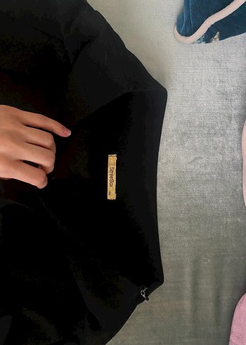 Kadın Siyah Pilili Mini Etek - Görsel 4