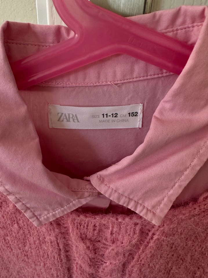 Kızlar için Pembe gömlek ve süveter - Görsel 2