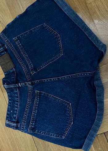 Kadın Lacivert Mini Denim Şort - Görsel 3