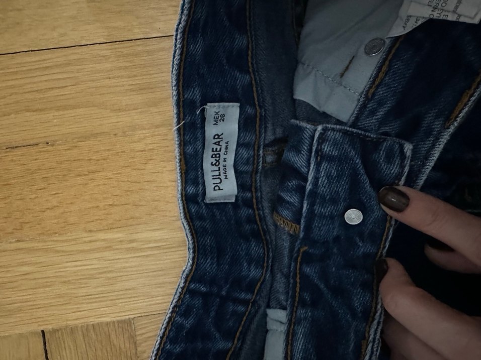 Kadın Lacivert Mini Denim Şort - Görsel 2