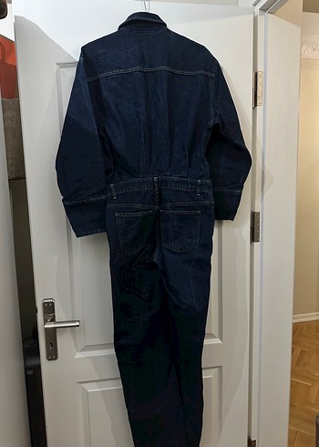 Kadın Lacivert Denim Uzun Kollu Tulum - Görsel 5