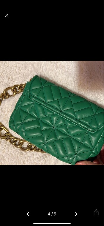  Beden Zara yeşil çanta
