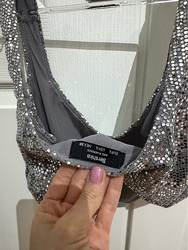 l Beden gri Renk Bershka bluz