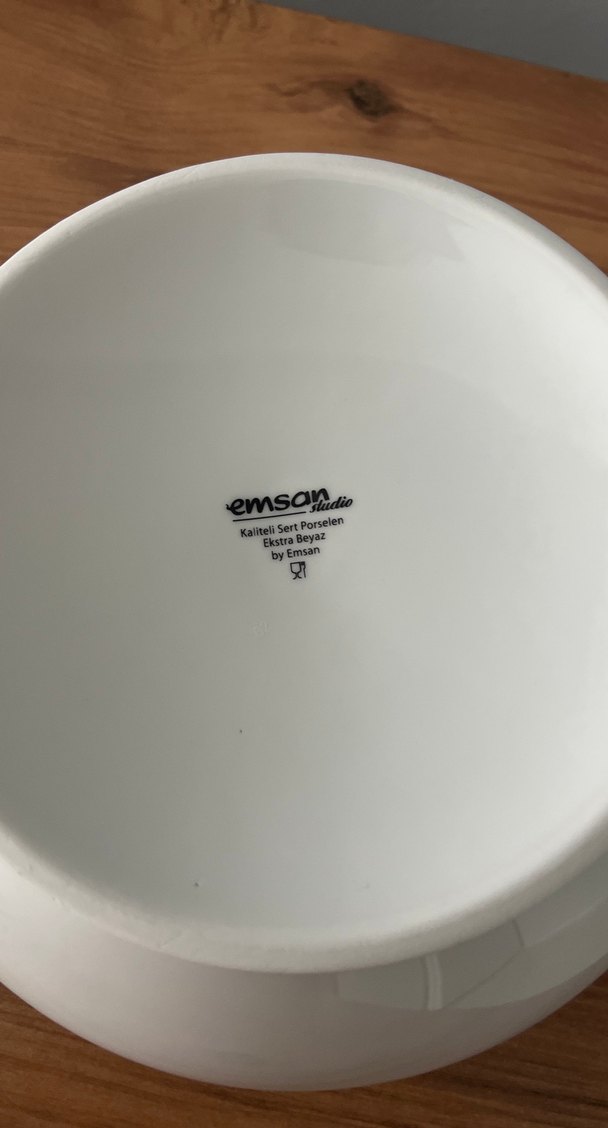 Gri Desenli Beyaz Porselen Çorba tenceresi - Görsel 3