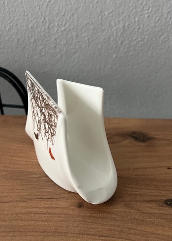 Kelebek ve Dal Desenli Beyaz peçetelik - Görsel 2