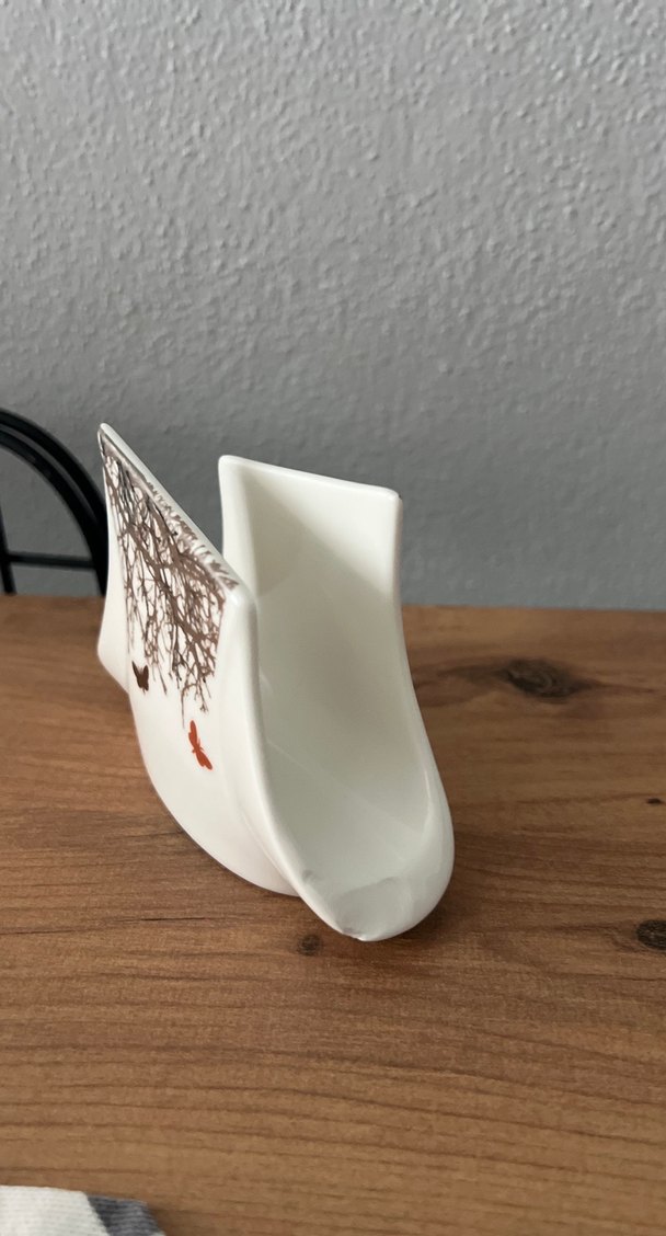 Kelebek ve Dal Desenli Beyaz peçetelik - Görsel 2