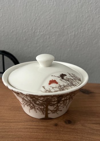 Beyaz Baskılı Kapaklı şekerlik - Görsel 2