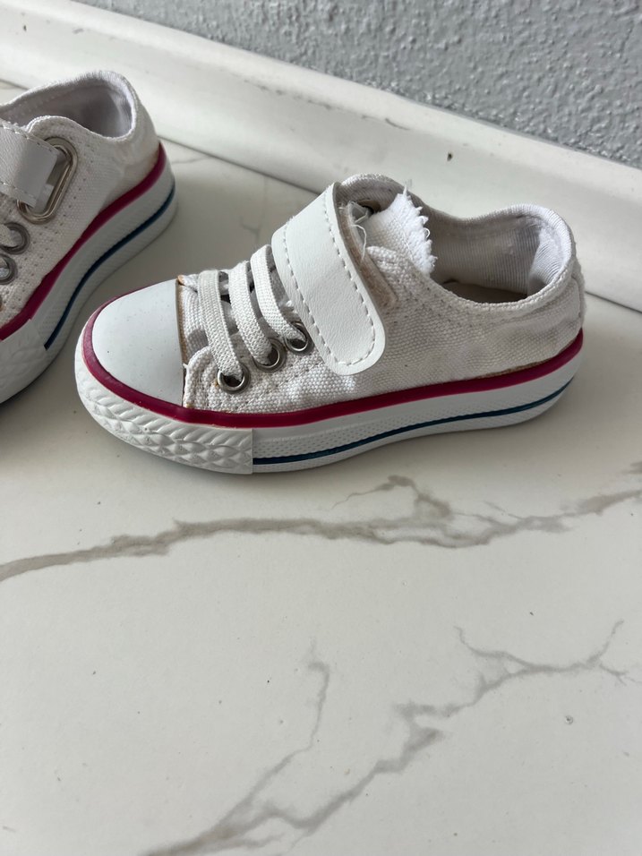 Kız Çocuk Beyaz Cırt Cırtlı Spor Ayakkabı - Görsel 2