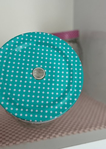 Turkuaz Kapaklı Baykuş Desenli Cam Kupa - Görsel 2