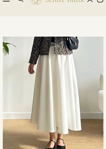 Beyaz Salaş Uzun Kadın Etek fiyat 400 - Görsel 2