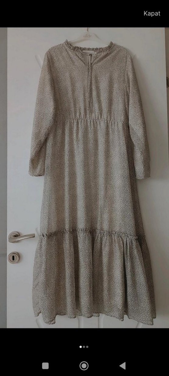 Uzun Kollu Bohem Yılan Desenli Elbise LCW elbise - Görsel 2