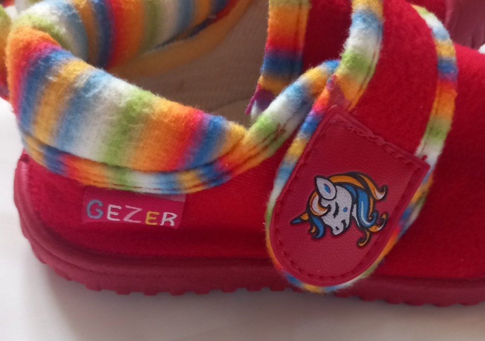 Kız Çocuk Kırmızı Renkli  Ev Terliği - Görsel 5